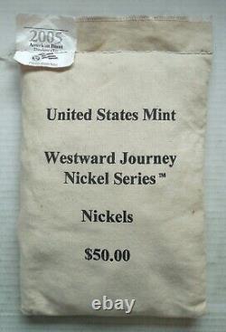 2005-D American Bison-Westward Journey Nickel Series-$50 Nickel Bag-Sealed-UNC