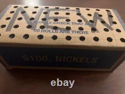 2005 D BISON BUFFALO Nickel 50 Roll Original Sealed Bank Box