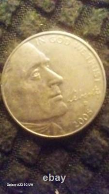 2005 D Buffalo nickel with mint defects