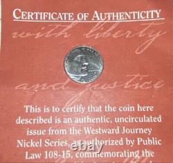 2005 D Jefferson Buffalo Nickel UNCIRCULATED with CERTIFICATE of AUTHENTICITY