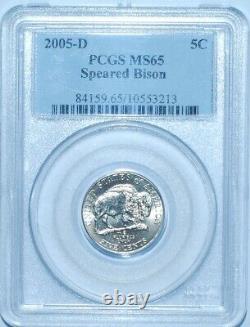 2005 D PCGS MS65 Speared Bison Jefferson Nickel