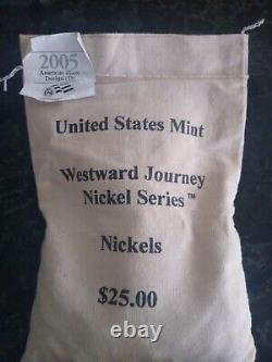 2005 D westward journey nickel series BISON design $25 unopened mint bag