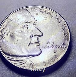 2005-P 5 Cent Rear Wounded Bison Error Coin Jefferson Nickel Die Crack