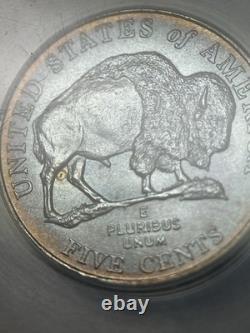 2005-P 5c Bison Jefferson Nickel ANACS MS69 DDO Satin Finish Blue Color