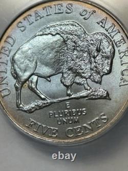 2005-P 5c Bison Jefferson Nickel ANACS MS69 DDO Satin Finish Blue Color