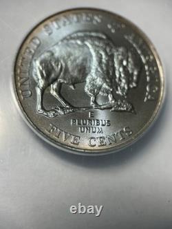 2005-P 5c Bison Jefferson Nickel ANACS MS69 DDO Satin Finish Blue Color