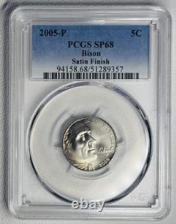 2005 P 5c PCGS SP68 Bison Satin Finish