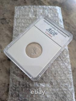 2005 P Bison 5-c Broken -tomahawk- Error Rare, Uncirulated Apg Certifed