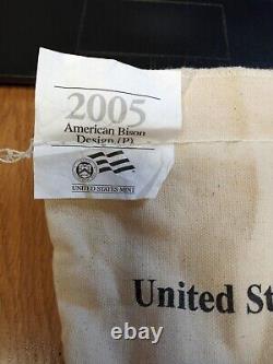 2005 P Bison $50 Mint Sewn Bag UNC Jefferson Nickels