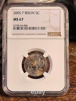 2005 P Jefferson 5c, BISON, NGC Certified MS 67, 006