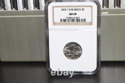 2005-P SMS 5c Jefferson Bison Nickel NGC MS69