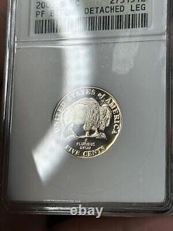 2005-S Buffalo Nickel Detached Leg ANACS PF68 Heavy Cameo