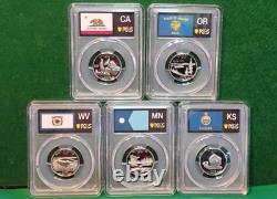 2005 S PCGS PR69DCAM Year Set-11 Coin Set, With Bison Nick & State Qtr Set
