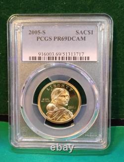 2005 S PCGS PR69DCAM Year Set-11 Coin Set, With Bison Nick & State Qtr Set