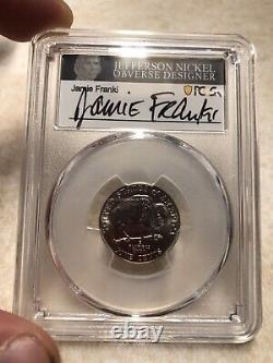 2005-d Jefferson Nickel Bison PCGS MS67 TOP POP 4/0 Jamie Franki Auto THE BEST