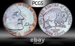 2005-d Jefferson Nickel Bison Pcgs Ms64 Blue Toning