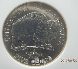 2005-d Speared Bison Buffalo Nickel Mint Error Ngc Ms65