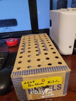 2005-d&p Jefferson Nickel Bison / Buffalo 2 50 Roll Bank Box Nf String & Son