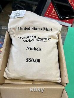 2005D Westward Journey Nickel BISON series $50.00 Value Unopened Mint Bag