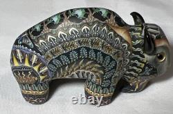 2007 Jon Stuart Anderson Millifiori Style Polymer Clay Buffalo Bison Sculpture