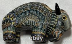 2007 Jon Stuart Anderson Millifiori Style Polymer Clay Buffalo Bison Sculpture