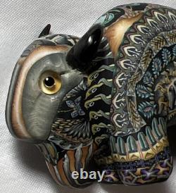 2007 Jon Stuart Anderson Millifiori Style Polymer Clay Buffalo Bison Sculpture