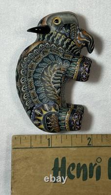 2007 Jon Stuart Anderson Millifiori Style Polymer Clay Buffalo Bison Sculpture