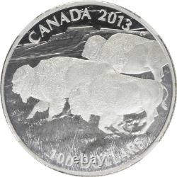 2013 Canada $100 Silver Bison PF69 Matte NGC