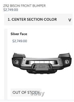 2015-2022 Chevrolet Colorado ZR2 Bison Front Bumper Complete withSilver Face Plate