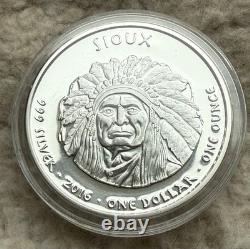 2016 Sioux Nation South Dakota Buffalo $1.999 Silver bullion
