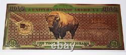 2020 Aurum The American Bison 1000 Milligrams. 999 fine Gold Note 013GRA