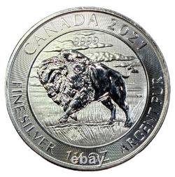 2021 Canada 1.25 oz Silver Bison $8 Coin. 9999 Fine Royal Canadian Mint