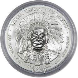 2021 Oglala Lakota Sioux Nation Sitting Bull Bison 1 oz. 999 Fine Silver $1 Coin