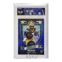 2021 Panini Prizm Trey Lance NDSU Bison Crusade Blue Shimmer /13 #164 RC HGA 9