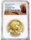 2021-W $50 Proof Gold Buffalo First Day of Issue Bison Label NGC PF70 Ultra Cam