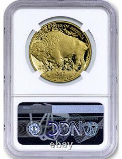 2021-W $50 Proof Gold Buffalo First Day of Issue Bison Label NGC PF70 Ultra Cam