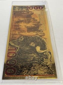 2022 1000mg Bison 24k Gold Aurum Note 1 Full Gram GOLD