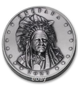 2023 $5 5 OZ Silver ONCPAPA/BISON OGLALA LAKOTA SIOUX NATION