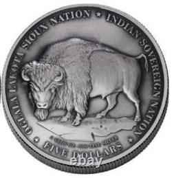 2023 $5 5 OZ Silver ONCPAPA/BISON OGLALA LAKOTA SIOUX NATION