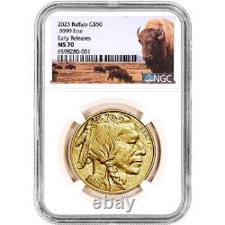 2023 American Gold Buffalo 1 oz $50 NGC MS70 Early Releases Bison Label