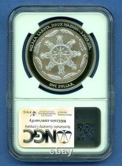 2023 NGC PR69 UCAM Oglala Lakota Sioux Nation America. 999 Silver $1 Bison Hunt