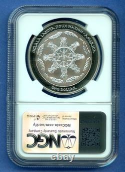 2023 NGC PR69 UCAM Oglala Lakota Sioux Nation America. 999 Silver $1 Bison Hunt