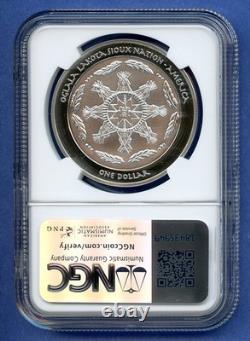 2023 NGC PR69 UCAM Oglala Lakota Sioux Nation America. 999 Silver $1 Bison Hunt