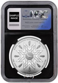 2024 American Plains Bison Mesa Grande Nation 1 Oz Silver NGC MS70 FDOI JR156