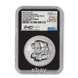 2024 Mesa Grande $2 2oz Silver Bison NGC PF70 FDI UHR Beth Zaiken SIGNED only999