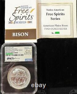 2024 Mesa Grande $2 2oz Silver Bison NGC PF70 FDI UHR Beth Zaiken Sig. Edition