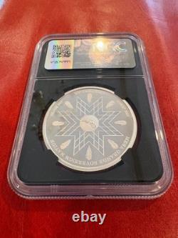 2024 Mesa Grande Nation American Plains Bison FDOI Signed PF-70 Silver $1 #703