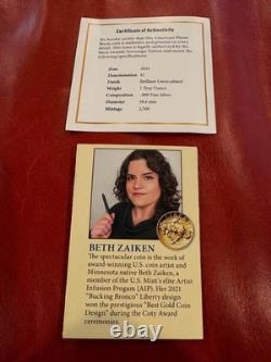 2024 Mesa Grande Nation American Plains Bison FDOI Signed PF-70 Silver $1 #703