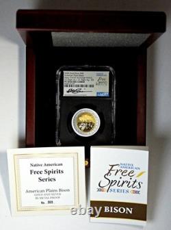 2024 NGC PF70 Ultra Cameo Mesa Grande $40 Plains Bison 23.33gr Gold Free Spirits