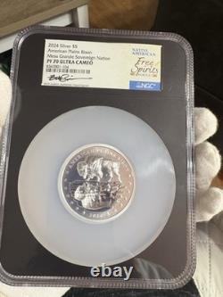 2024 Native American Spirit series 5 OZ American Plains Bison #'s219, 418 of 499